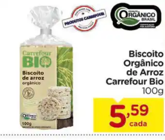 Carrefour Biscoito Organico de Arroz Carrefour Bio 100g oferta