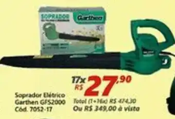 Lojas Becker Soprador Eletrico Garthen GFS2000 oferta