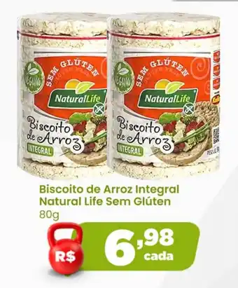 Biscoito de Arroz Integral Natural Life Sem Glúten