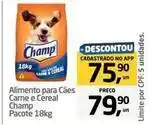 Tenda Atacado Champ - alimento para cães carne e cereal oferta