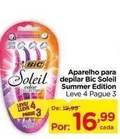 Carrefour Bic - aparelho para depilar soleil summer edition oferta