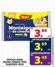 Roldão Yoki - pipoca para micro-ondas sabores oferta