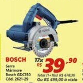 Lojas Becker Serra Marmore Bosch oferta