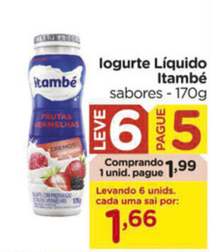 Carrefour Iogurte Liquido Itambe 170g oferta
