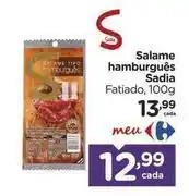 Carrefour Sadia - salame hamburgues oferta