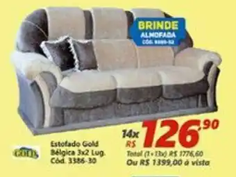 Lojas Becker Estofado Gold Belgica 3x2 Lug. oferta