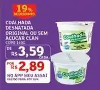 Assaí Atacadista 19 - coalhada desnatada original ou sem acucar oferta