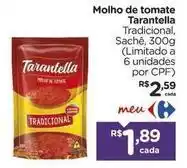Carrefour Tarantella - molho de tomate oferta