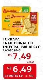 Assaí Atacadista Bauducco - torrada tradicional ou integral oferta