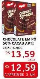 Assaí Atacadista Apti - chocolate em pó 50% cacau oferta
