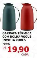 Assaí Atacadista Vogue - garrafa térmica com rollha invicta cores oferta