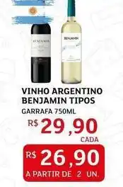 Assaí Atacadista Benjamin - vinho argentino tipos oferta