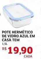 Assaí Atacadista Pote hermético de vidro azul em casa tem oferta