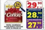 Roldão Cotton - papel higiênico folha dupla oferta