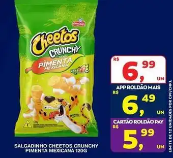 Cheetos - salgadinho crunchy pimenta mexicana