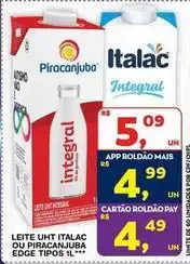 Roldão Italac - leite uht ou piracanjuba edge tipos oferta