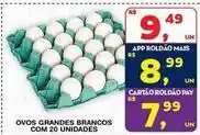 Roldão Ovos grandes brancos com 20 unidades oferta