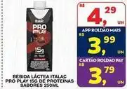 Roldão Italac - bebida láctea pro play 15g de proteïnas sabores oferta