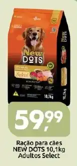 Supermercados Nori Ração para cães new dots 10,1kg adultos select oferta