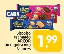 Supermercados Nori Biscoito recheado arcor tortuguita 86g sabores oferta