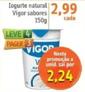 Iogurte natural vigor sabores