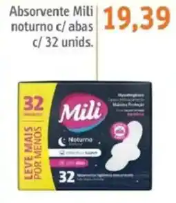 Sonda Absorvente Mili noturno c/ abas oferta
