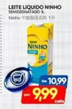 Novo Mix Leite líquido ninho semidesnatado 1l oferta