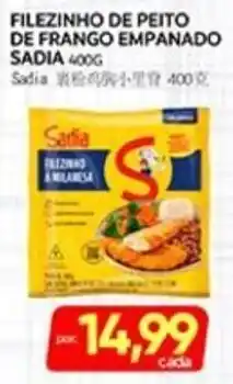 Novo Mix Filezinho de peito de frango empanado oferta