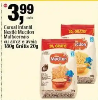 Cereal Infantil Nestlé Mucilon Multicereais ou arroz e aveia