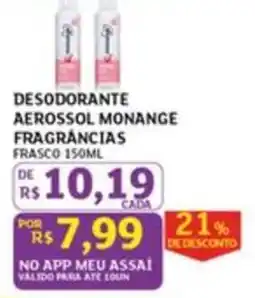 Assaí Atacadista Desodorante aerossol monange fragrâncias oferta