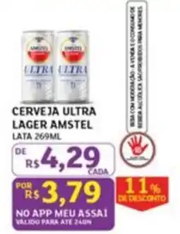 Assaí Atacadista Cerveja ultra lager amstel oferta