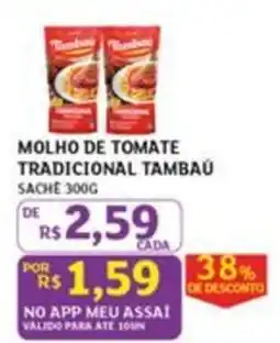 Assaí Atacadista molho de tomate tradicional tambau oferta