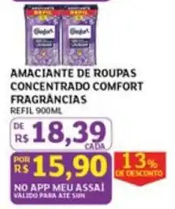 Assaí Atacadista Amaciante de roupas concentrado comfort fragrâncias oferta