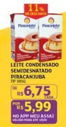 Assaí Atacadista Leite condensado semidesnatado piracanjuba oferta