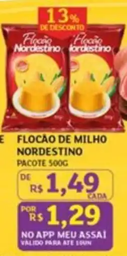 Assaí Atacadista Flocão de milho nordestino oferta