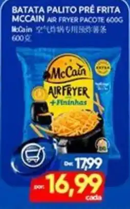 Novo Mix batata palito pré frita mccain air fryer pacote 600g oferta