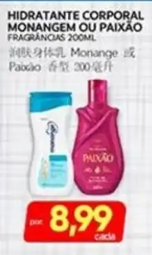 Novo Mix Hidratante corporal monangem ou paixão oferta