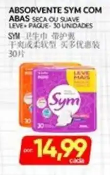 Novo Mix Absorvente sym com abas seca ou sjave oferta