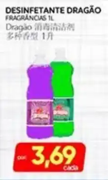 Novo Mix Desinfetante dragão fragrâncias 1l oferta