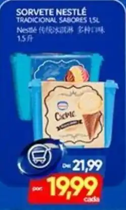 Novo Mix Sorvete nestlé tradicional sabores oferta