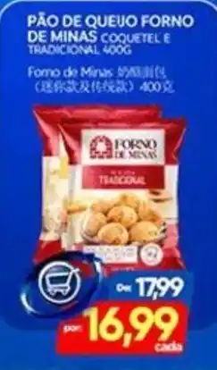 Novo Mix pão de queijo forno de minas coquetel e tradicional oferta