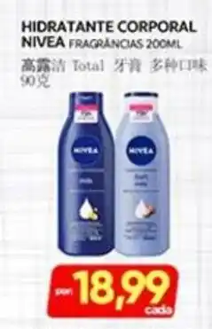 Novo Mix Hidratante corporal nivea fragrancias oferta