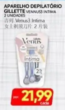 Novo Mix aparelho depilatório gillette venus3 intima oferta