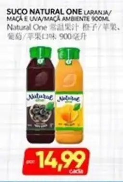 Novo Mix sucos natural one laranja maça e uva oferta