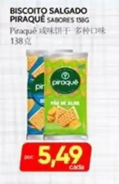 Novo Mix Biscoito salgado piraqué sabores oferta