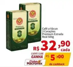 Macromix Atacado Café a Vácuo 3 Corações Premium Estrada Real oferta