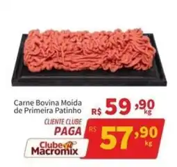 Macromix Atacado Carne Bovina Moida de Primeira Patinho oferta