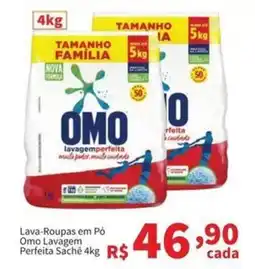 Macromix Atacado Lava-Roupas em Pó Omo Lavagem Perfeita Sachê oferta