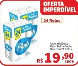 Macromix Atacado Papel Higiênico Plush Folha Dupla oferta