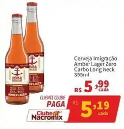 Macromix Atacado Cerveja Imigração Amber Lager Zero oferta
